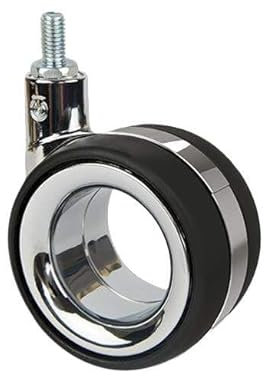 der ROLLENDE SHOP - Lenkrolle mit Gewindestift M10 75 mm Polyurethan Black KOO EVO
