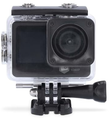 Nedis Action Cam – 1080p@30fps – 12 MPixel – vattentät till 30,0 m – 70 min – Wi-Fi – app tillgänglig för: Android/IOS – inkl. hållare – svart