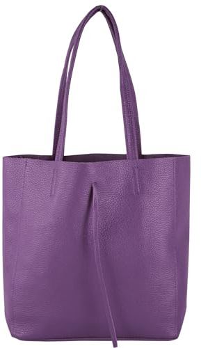 modamoda de - T253 - Ital. Borsa con manico con tasca interna in pelle