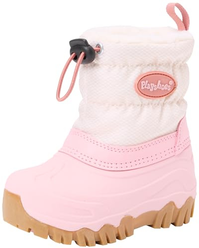 Playshoes vinterbootie uni unisex barn snöstövlar, Rosa uni, 20/21 EU