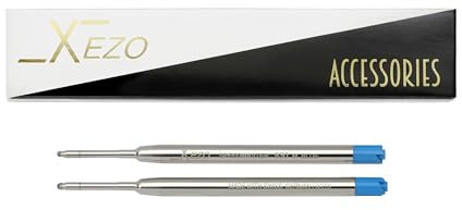 Xezo 930-M Kugelschreiberminen, mittelfein, Blau, 2 Stück