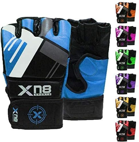 XN8 MMA Gloves Boxing Training Sparring Fight Grappling Mitts With Open Palm - For Cage Fighting-Combat Sports - Punching bag - Muay Thai & Kickboxing