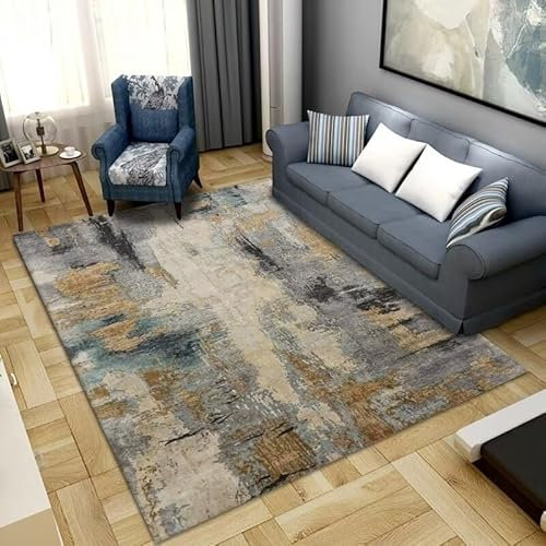 Kunsen 80X160CM Flokati Teppich Wohnzimmerdekoration, moderner Kurzflor-Innenraum, Flur, Schlafzimmer Für Esszimmer Mehrfarbig Jungenteppich Couch Wohnzimmer