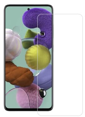 Displayschutzfolie für Samsung Galaxy A51, gehärtetes Glas, Härtegrad 9H, berührungsempfindlich, kratzfest, blasenfrei, 1 Stück