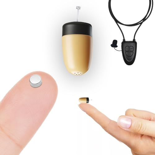 Pinganillosocultos Pinganillo Examenes Bluetooth Oculte - Écouteur Espion Invisible Sans Fil pour Copier l'Examen. (Supermini + Micronano + V4, Noir avec Microphone)