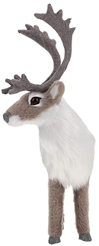 Zerodeko Christmas Reindeer Figurine Statue Xmas Deer Sculpture Desktop Ornament Elk Ornament Christmas Tree