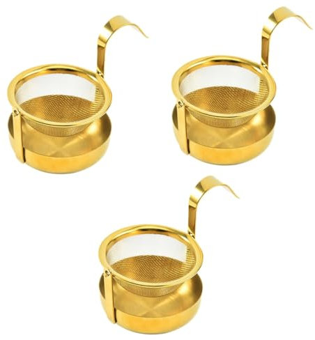 DECHOUS 3stücke Wiederverwendbarer Edelstahl Teefilter Feines Teesieb Für Und Tasse Praktischer Tee-strainer Mit Feinem Netzdesign Für Aromatischen Tee