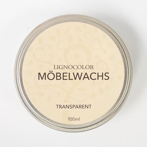 Lignocolor Möbelwachs (Transparent, 100 ml) | natürlicher Schutz für Holz & Möbel | ideal für unbehandelte und gestrichene Holzoberflächen