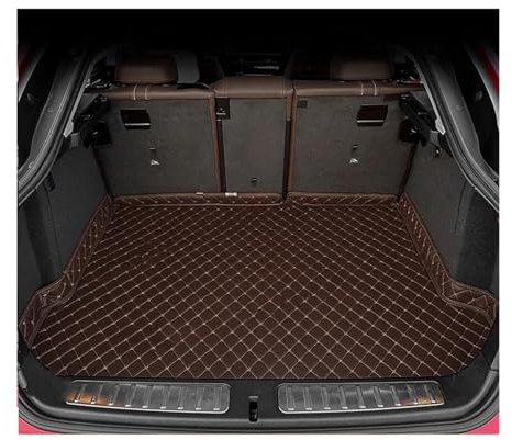 Auto Kofferraummatte Für VW Für T-Cross 2019 2020 2021 2022 2023 Kofferraummatte Autoinnenzubehör Kofferraum Schutzmatte(Kaffee)