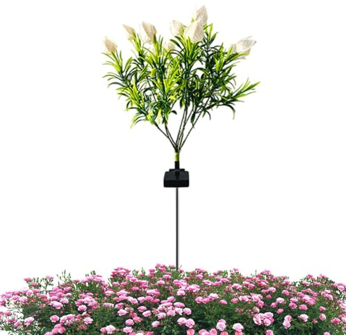 Mimoqk Solar Garden Lights, Solar Powered Led Flower Lights For Patio, Flowerbed, Pathway, Christmas Decorations, And Outdoor Lighting, Illuminating Outdoor Spaces And Outdoor