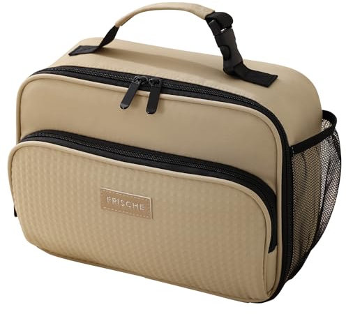 Veki Bolsa Termica Porta Alimentos 6.3L, Bolsa Almuerzo Impermeable para Hombres y Mujeres, Bolsa Comida Trabajo Portátil, Lunch Bag Reutilizable para Escuela, Oficina, Viaje, Picnic (Caqui)