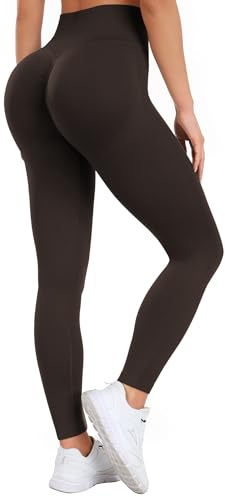 Somdiffy sömlösa högmidjade leggings för höftlyft och fitness, sportyogabyxor för kvinnor