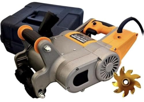 Scanalatrice Professionale per Muro, 1100W, Scanalatore Fresa 35mm con Valigetta