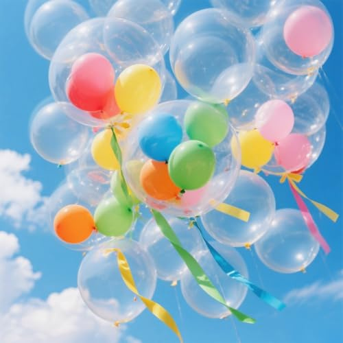 Bobo Ballons 15 Packs, 24 Zoll große Helium Stil Transparent Bubble Clear Ballons für LED Light Up Dekoration, Geschenke für Weihnachten, Hochzeit, Geburtstag Party Dekorationen