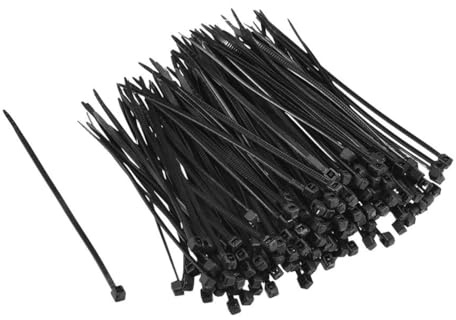 TA-VIGOR 300Pcs Nylon Cable Ties Black, 80mm x 1.8mm Heavy Duty Secure Self-Locking Plastic Wire Zip Ties Wraps for Cable Management, Home, Garden, Office and DIY