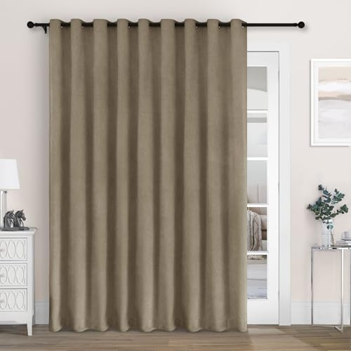 Tende oscuranti termiche per porte scorrevoli, trattamenti con occhielli, con fermatende per soggiorno, camera da letto, hotel e auditorium