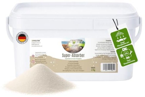 LOOVOLUTION Super-Absorber – Extrem saugstarkes Granulat für Campingtoiletten, Festivals, Wohnwagen, Krankenhäuser, Schulen & Seniorenheime, Wiederverwendbar, Geruchsfrei & sparsam