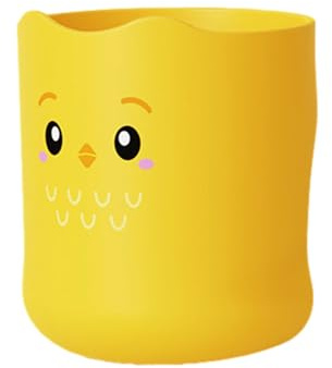 Bonito vaso para cepillo de dientes para niños, 300 ml, vasos de cepillo de dientes de baño de dibujos animados, taza de enjuague bucal irrompible multiusos con asa, accesorios de baño para niños