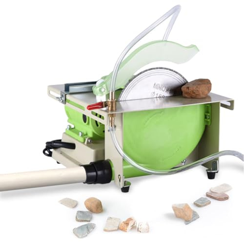 1380W Mini Table Saw Rock Set, 500-7000r/min Saw Rock Lapidary Polisher Bench Buffer Machine, Professional Jewelry Faceting Polisher for Home Jewelry Making Hobbies
