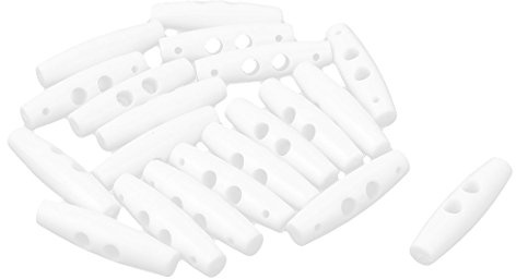 sourcing map 20 Stk.Kordelstopper Kordelklemme Verbindungselement Cord Lock Knebelknöpfe Knebelknopf Knebelverschluss 38mm Länge