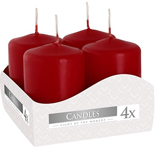 Bispol Votive Candles, set of 4, 13 colours to choose from, 7 hours burning time. (Burgundy)