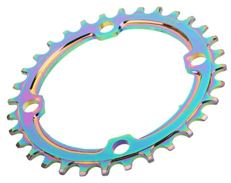 VGEBY Fahrrad Kettenblatt, 104BCD Mountainbike Positiv Negativ zähne Bunte Kettenrad Fahrrad Kettenring für Rennräder, BMX Fahrrad(32T)