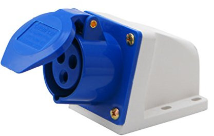 BELTI Enchufe Industrial de 16 amperios, 3 Clavijas, 220-250 V, Resistente a la Intemperie, IP44, 2P + T, trifásico, 16A