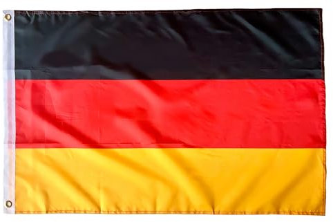 Eudore Deutschland Flagge (60x90cm) wetterbeständige Fahne mit Messingösen, robuster Doppelnaht und strahlenden Farben