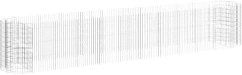 vidaXL Gabionen Hochbeet Steinkorb Pflanzkorb Gabionenkorb Pflanzkasten Pflanzkübel Pflanzbeet Garten Verzinktes Eisen 600x100x100 cm