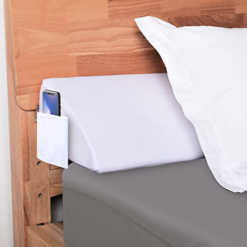 Moavica Coussin cale pour très Grand lit (25,4 x 15,2 x 193 cm) pour tête de lit/Matelas (0 à 17,8 cm) Entre Votre Matelas et la tête de lit ou Le Mur, Remplissage d'espace de lit (Blanc)