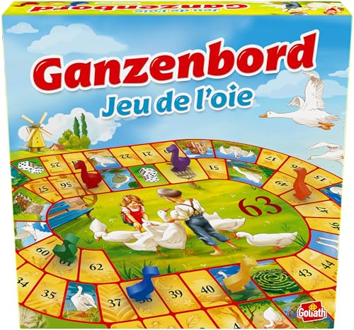 Goliath Gänsebrett, Klassisches Brettspiel für die ganze Familie, Gesellschaftsspiel Ab 5 Jahren, Alt-Hollands Spiel für 2 bis 6 Spieler, Glücksspiel für Jung und Alt