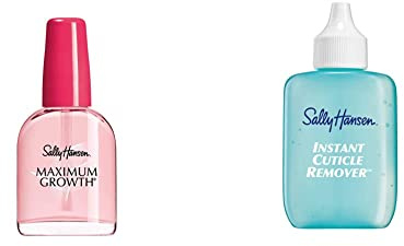 Sally Hansen Maximum Growth Nail Care Treatment, 13.3 ml (Pack of 1) & Instant Cuticle Remover, 29.5ml