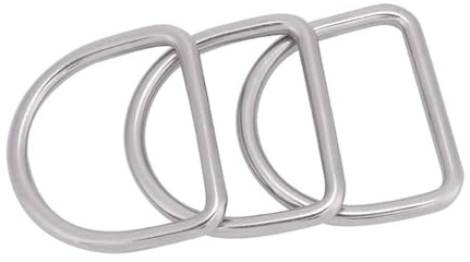 equlup Tauch-D-Ring, 3 Stück D-Ring-Karabiner-Clip, Edelstahl-D-Ring-Gewichtsgürtel, Aluminium-Material, Sicherheitshaken, Gurtband, Zubehör Für Klettern, Tauchen