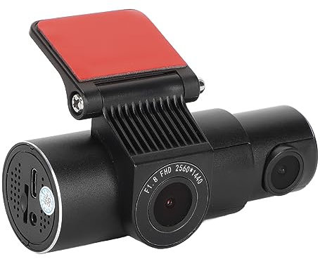 Dash Cam a 3 Canali Anteriore Posteriore, Telecamera da Cruscotto 2K Full HD per Auto, Telecamera per Auto Anteriore Interna e Posteriore 2K+1080P+1080P, Wifi, Visione Notturna