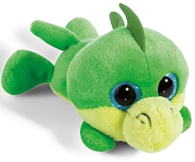 NICI GLUBSCHIS Drache McDamon 15cm - Liegender Kuscheltier Drache mit großen Glitzeraugen - 49296