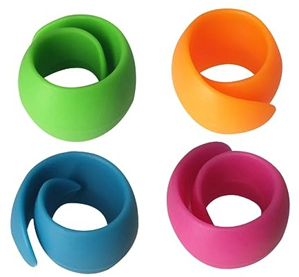 DIYEAH 4 x Silikon-Spulenhalter, Silikon-Spulenclips, Spulen-Halter, Klemmen, Nähzubehör, Nähspulenhalter, Fadenspulen-Halter, Nähspulen-Halter, Nähspulen-Clip