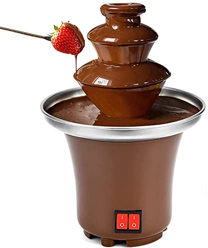 STMKB Olla para Derretir Chocolate, Máquina De Fuente De Chocolate para El Hogar con Torre De Fusión Calentada, Ideal para Aperitivos, para Fiestas, Hogar, Bricolaje, Vacaciones O Cumpleaños