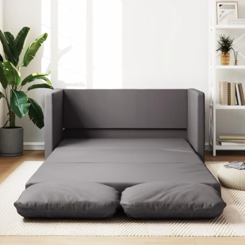 CIADAZ Bodensofa mit Grau 112x174x55 cm Kunstleder, Loungesofa, Sofas & Couches, Relaxsofa, Couch für Wohnzimmer - 353975
