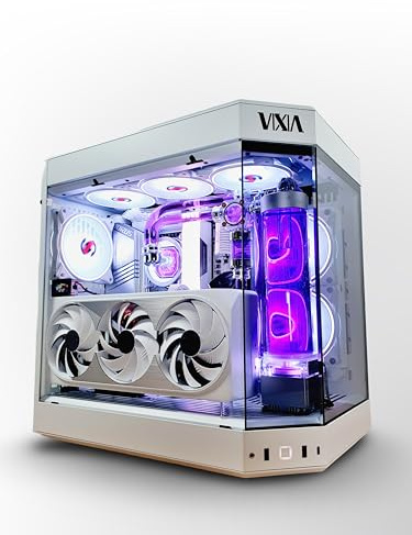 VIXIA High End Custom Watercooled Gaming PC - Intel Core i7 14700K 5.6GHz - GeForce RTX 4080 Super DDR6X 16GB - DDR5 64GB 6000MHz - PCIe4.0 M.2 NVME 2TB - White - VXS-70W Purple