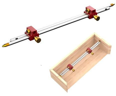Woodworking Scribing Circle Ruler, 3 in 1 Modular Bar Gauge Bar Clamping Drawing Circular Tool, Positioning Compass Tool for Inside Corner Outside Measurements