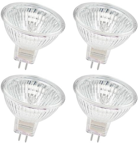 EKSAVE MR16 Halogen-Leuchtmittel 12V 35W GU5.3 Fassung mit zwei Stiften, dimmbar, warmweiß, 2700 K (4 Stück)