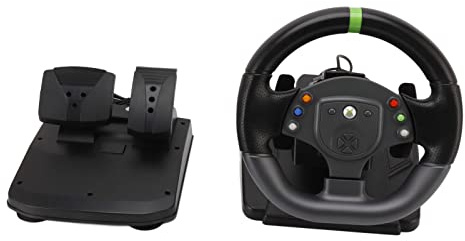 Volante da Gioco, Volante da Corsa Rotazione di 180 Gradi Leva del Grande per PC Gioco da Corsa Volanti Driving Force Volante da Corsa e Pedali da Pavimento per PS 3 per PC