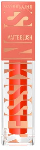Maybelline New York Sunkisser Matte Haze Blush, Nahtlos mit der Haut verschmelzendes mattes Rouge mit XL Plüsch-Applikator, Farbe 35, Spritzy Orange, 4,7 ml