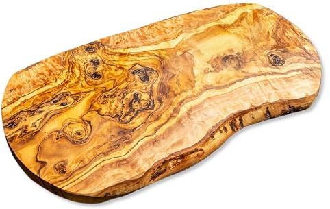 Küchenmaster Planche à découper en bois d'olivier naturel (42-44 cm)