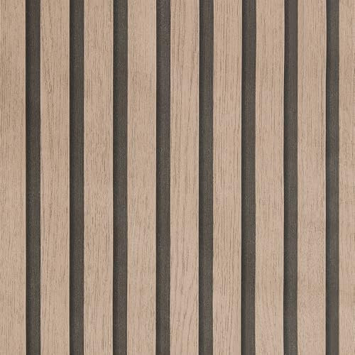 Warmiehomy Self Adhesive Wallpaper Wood Peel and Stick Wallpaper 40cm x 1000cm Sticky Back Plastic Roll Wood Slat Vinyl Wrap Contact Paper for Cabinets, Wall, Furniture Stickers