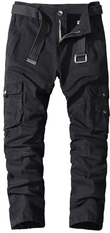 NAFING Pantalon Tactique Homme Cargo Treillis Militaire Randonnée Chasse Pantalon de Travail avec Plusieurs Poches Multi-Fonctions