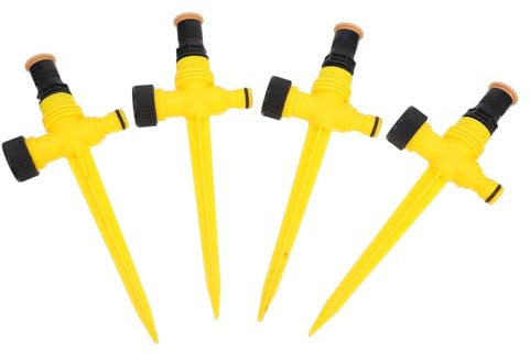 Garneck 4Stücke Teiliger Wiederverwendbarer Sprinkler Einsatz Stabiler Sprühpfahl Mit Drehbarem Sprühkopf Für Gartenbewässerung Und Dachkühlung Und Langlebig