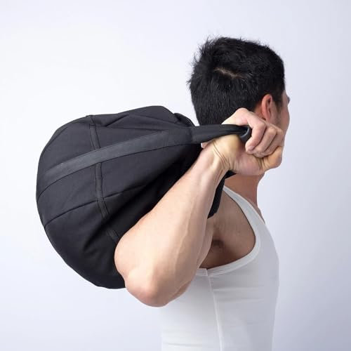 BANGHA Sandsäcke,Power Bag,Gewichtssack 10lbs 20lbs 30lbs Tragbarer Sandsackkessel Gewicht Einstellbarer Sandsack Trainingsgerät Mit Herausnehmbarem Liner(20lbs Black)