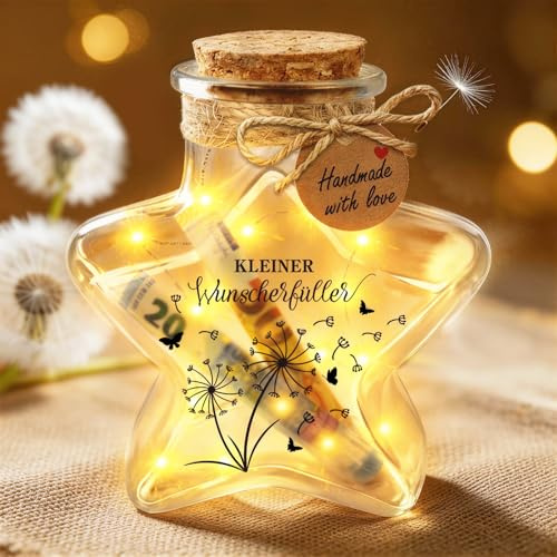 Giftota Wunscherfüller Geldgeschenk, LED Flaschenlicht Sternform | Geldgeschenke Verpackung Geburtstag Hochzeit Kommunion Konfirmation Firmung Jugendweihe Weihnachten, für Frauen Männer