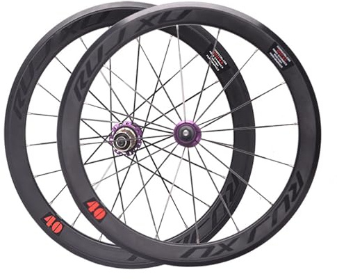 20-tums Hopfällbar Cykelhjulset 406/451 BMX V/C/fälgbroms Snabbkoppling 74/130 Mm 8/9/10/11/12-delade Kassettcyklar(Purple,406)